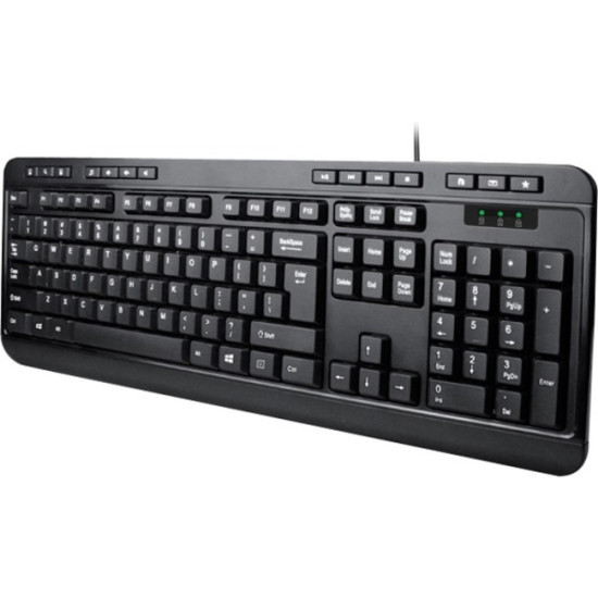 Adesso AKB-132 - Spill-Resistant Multimedia Desktop Keyboard (PS-2)idx ETS3634764