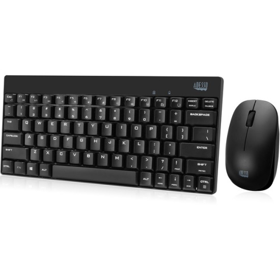 Adesso WKB-1100CB - Wireless Spill Resistant Mini Keyboard & Mouse Comboidx ETS5140206