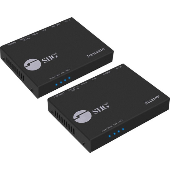SIIG 4K HDMI HDBaseT Extender Over Single Cat5e-6 with RS-232, IR & PoC - 100midx ETS5311304