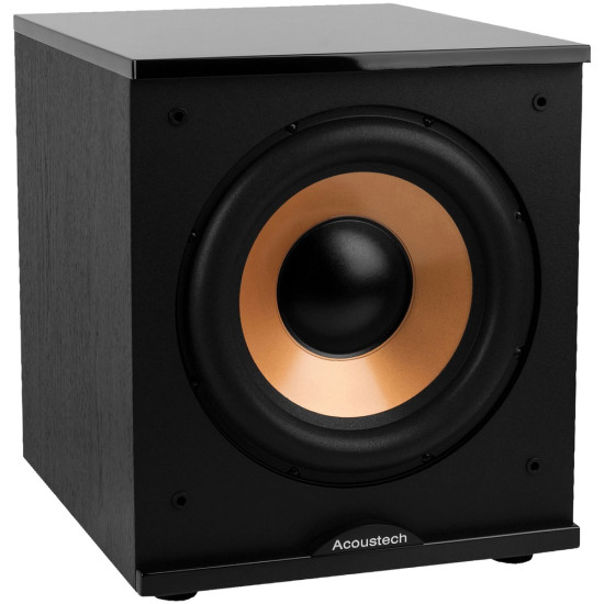BIC America H-100II 500-Watt Acoustech 12  Front-Firing Powered Subwoofer with Black Lacquer Topdo 26343278
