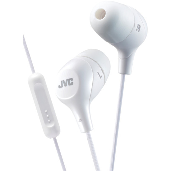 JVC HAFX38MW Marshmallow Inner-Ear Headphones with Microphone (White)do 43875064