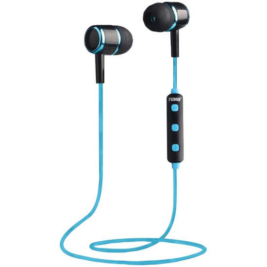 Naxa NE-950 BLACK/BLUE Bluetooth Isolation Earbuds with Microphone & Remote (Blue)do 43887738