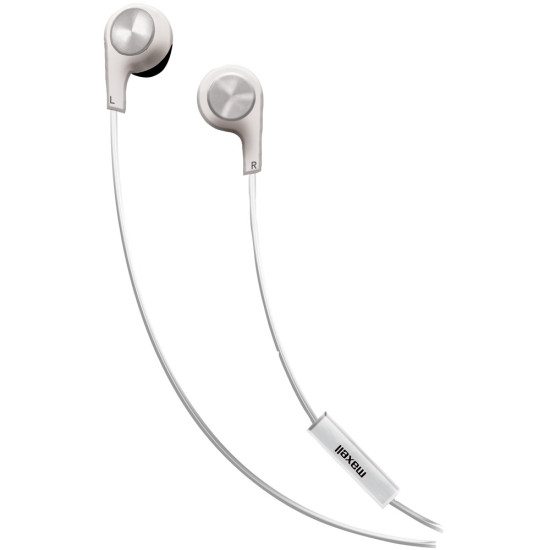 Maxell 199725 Bass 13 Heavy-Bass In-Ear Earbuds with Microphone (White)do 45164117