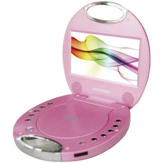 SYLVANIA SDVD7046-PINK 7  Portable DVD Player with Integrated Handle (Pink)dpt PET-CURSDVD7046PK