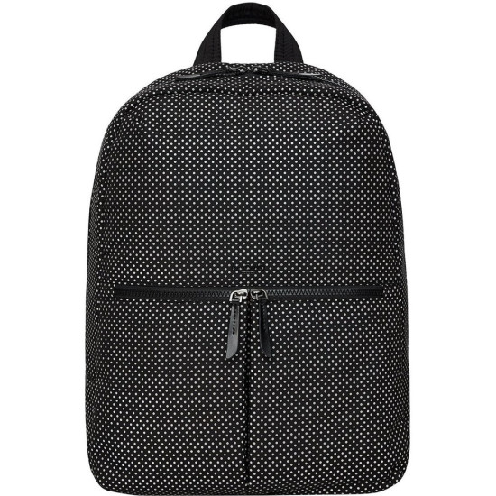Knomo Berlin Carrying Case (Backpack) for 15 Notebook - Black Reflective - Water Resistant - Polyester, Leather Trim, Mesh Pocket - Shoulder Strap, Handle - 16.5 Height x 12.5 Width x 5.3 Depthdpt TFL-129-401-BRF-FACTORY-SEALED