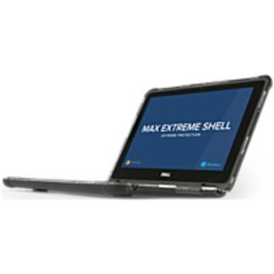 MAXCases Extreme Shell for Dell 3189 Chrombook 11 (Black) - For Chromebook, Notebook - Transparent - Impact Resistant, Wear Resistant, Shock Absorbing, Drop Resistant, Anti-slip, Scratch Resistant, Tear Resistant - Thermoplastic Elastomer (TPE), Thermopld