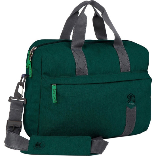 STM Goods Judge Messenger Bag - Fits Up To 15 Laptop - Botanical Green - Impact Resistant Interior - Polyester, Quilt Interior, Quilt Pocket - Shoulder Strap - 15.9 Height x 12.2 Width x 3.9 Depthdpt TFL-STM-112-147P-08-OPEN-BOX