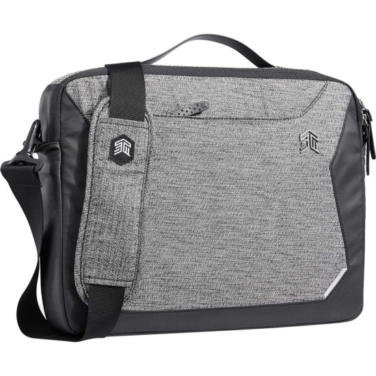 STM Goods Myth Carrying Case (Briefcase) for 15 to 16 Apple Notebook, MacBook Pro - Granite Black - Water Resistant, Moisture Resistant - Fleece Pocket, Thermoplastic Polyurethane (TPU) Handle, Fabric, Polyester - Handle, Shoulder Strap - 11.4 Height xdpt
