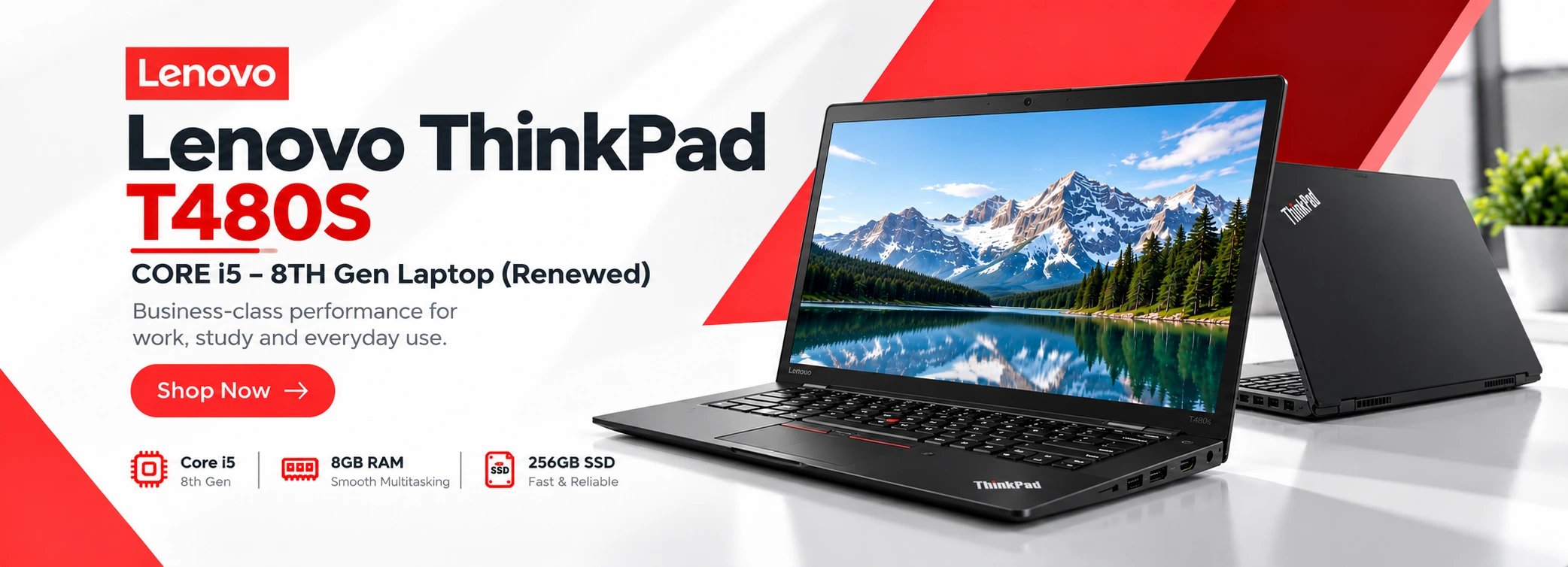 Lenovo ThinkPad T480s Business Banner